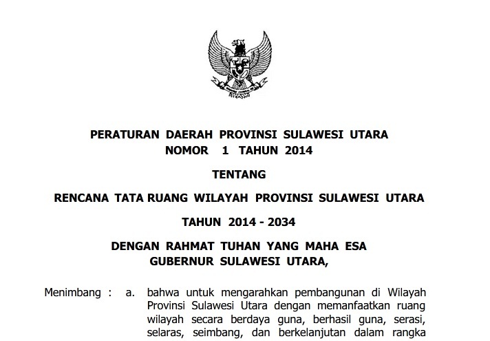 5 Tahun Berproses, Revisi RTRW Sulut Masih Tunggu Revisi RZWP3K ...