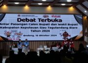 KPU Sitaro Gelar Debat Terbuka Pertama Paslon Bupati dan Wakil Bupati