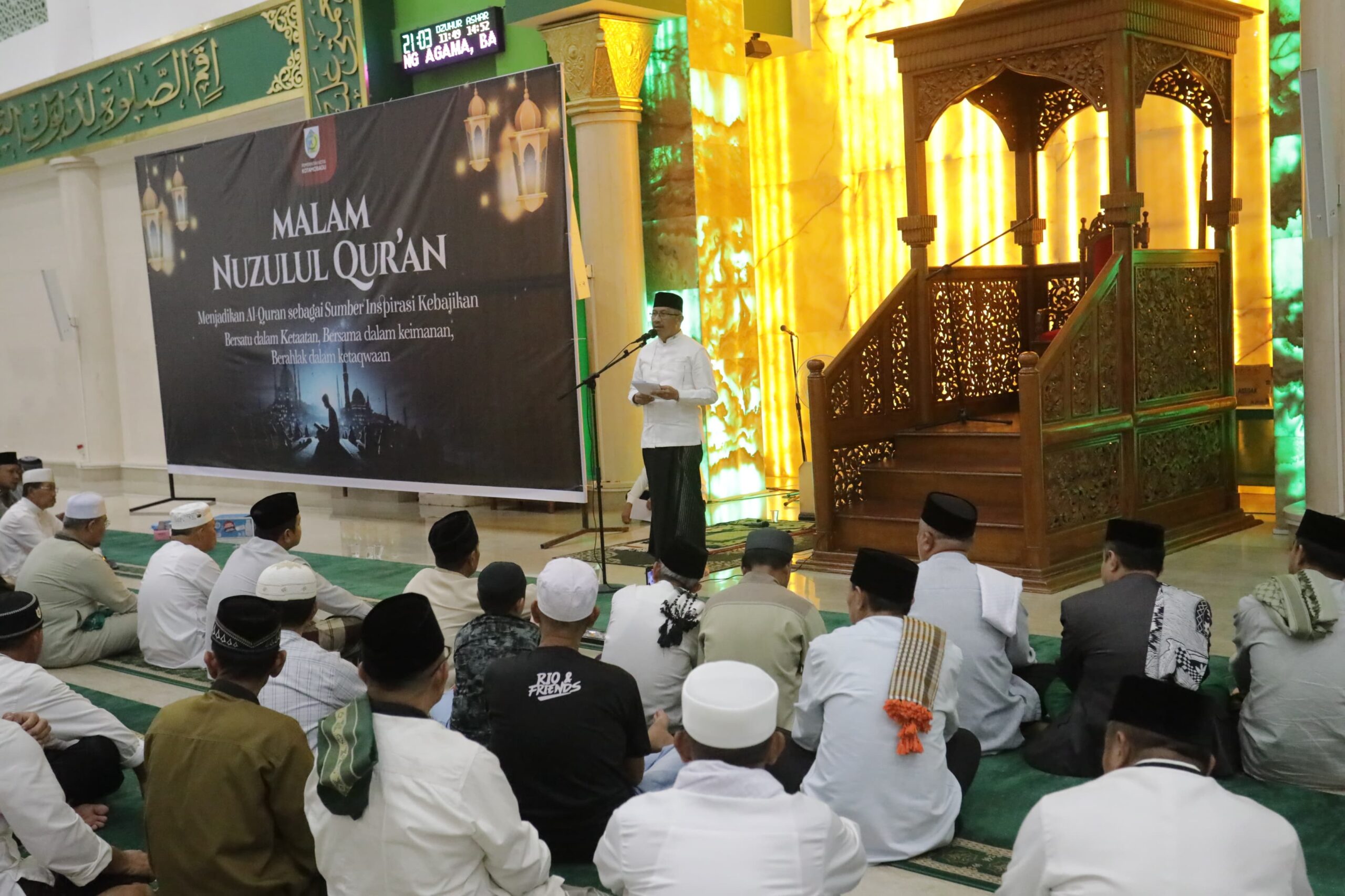 Pj Wali Kota Hadiri Peringatan Nuzulul Quran Di Masjid Agung Baitul Makmur Gosulutcom 8199