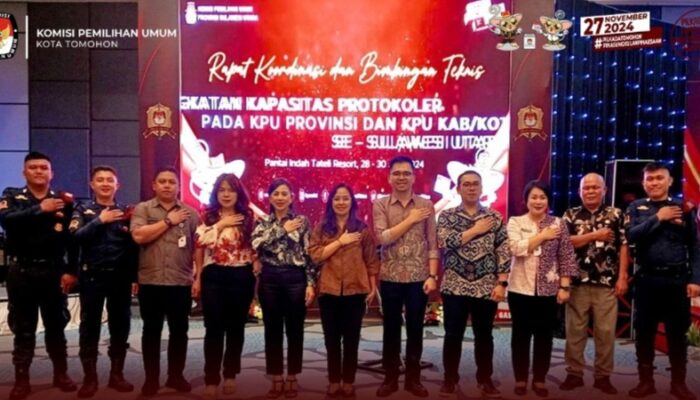 KPU Tomohon Ikut Rakor dan Bimtek Peningkatan Kapasitas Protokoler