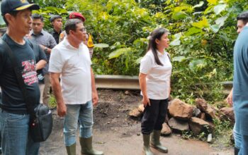 Bupati Chyntia Langsung Turun Memantau ke Lokasi Longsor