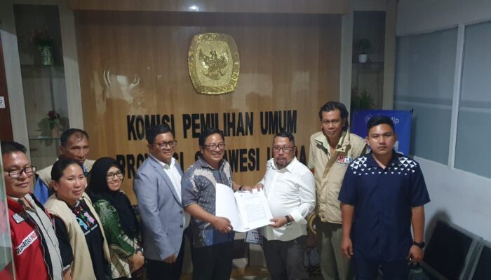 Tim Hukum Nasdem, Gerindra, PSI Minut Bawa Bukti Dugaan Pelanggaran Petahana ke KPU Minut dan KPU Sulut