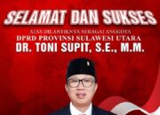 Dilantik Sebagai Anggota DPRD Sulut, Tonsu: Terima Kasih Warga Nusa Utara